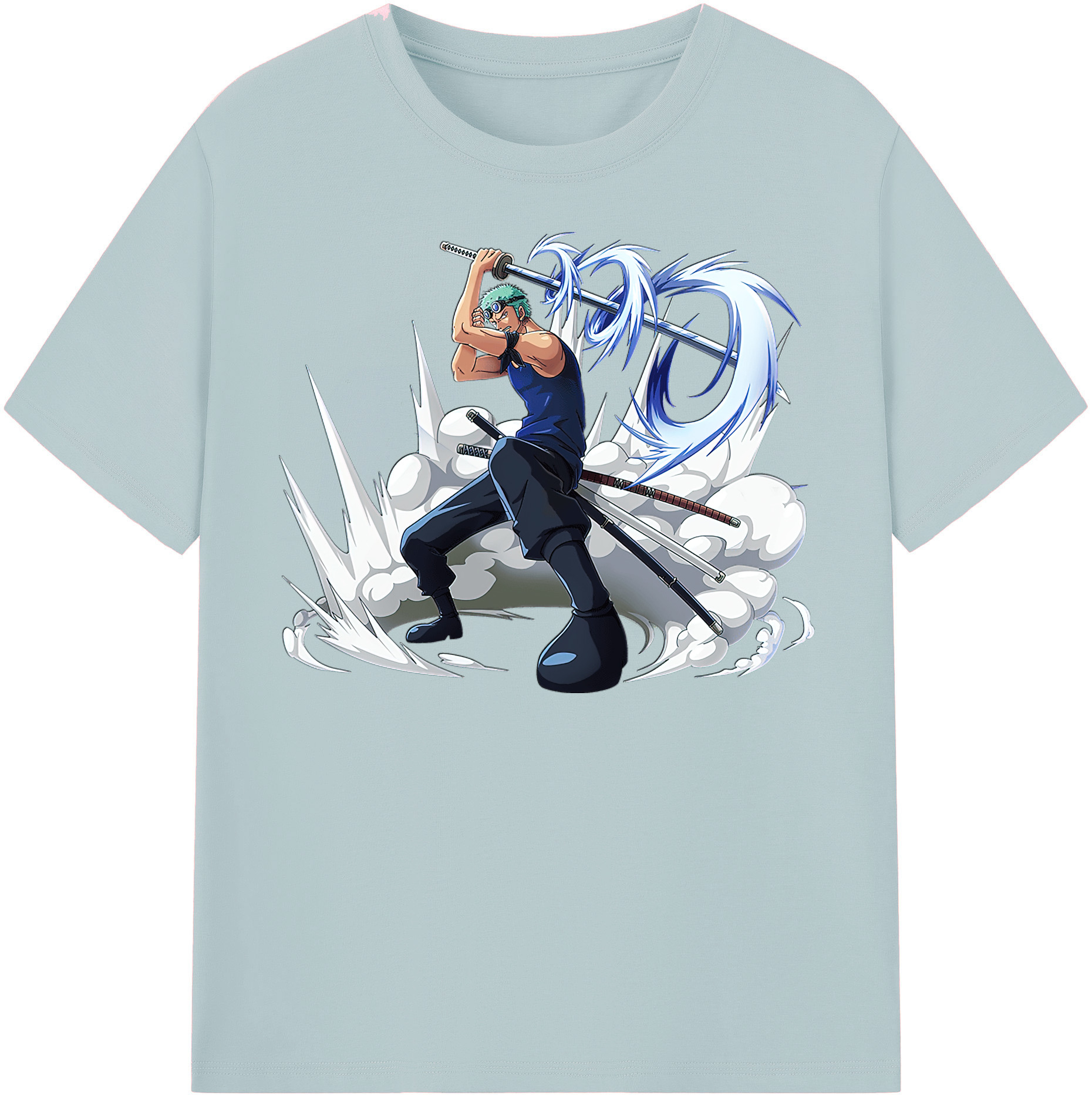 ワンピース ロロノア・ゾロ ONE PIECE Roronoa Zoro 綿100％半袖Tシャツ（フロントプリント）